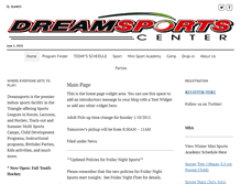 Tablet Screenshot of dreamsportscenter.com